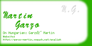 martin garzo business card